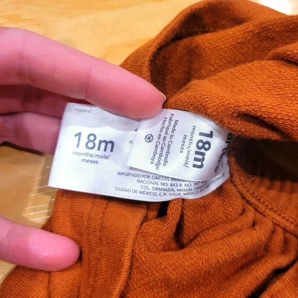 Baby Fall Acorn Overall Skirt Size 18 Months